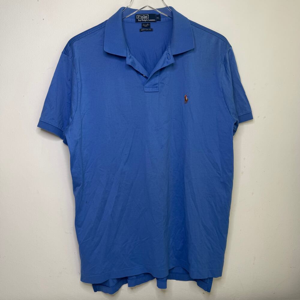 Polo by Ralph Lauren Blue Custom Fit 100% Pima Cotton Shirt Pony — Men’s Size XL
